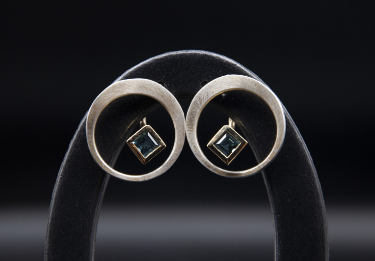 Orecchini con tormaline verdi