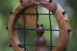 Grande ciondolo in legno di noce, bos...