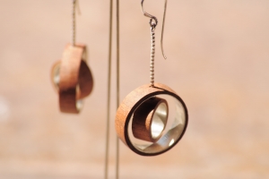 Orecchini doppio cerchio in argento 9...