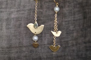 Orecchini "uccellini" in or...