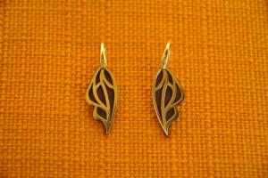 Orecchini in oro giallo 750/1000 traf...