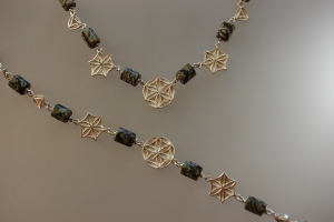 Girocollo e bracciale con "roson...