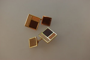 Gemelli in oro giallo 750/1000 con ta...