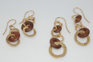 Orecchini in lastra di oro giallo 750...