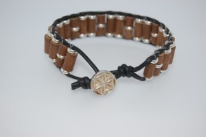Bracciale in argento 925/1000 e legno...