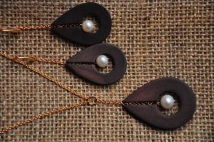 Orecchini e pendente in oro rosso 750...