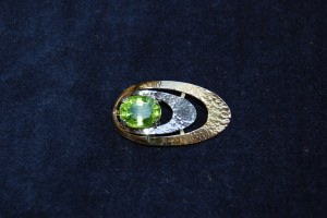 Spilla in oro bianco e giallo 750/100...