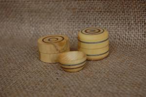 Scatoline in legno di bosso tornite a...