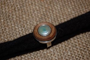 Anello in argento 925/1000 con legno ...