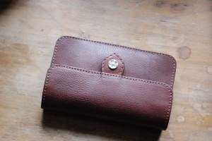 Portafoglio in cuoio con "rosone...