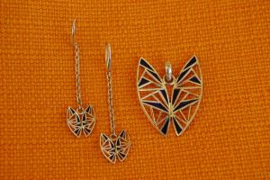 Ciondolo e orecchini in argento 925/1...